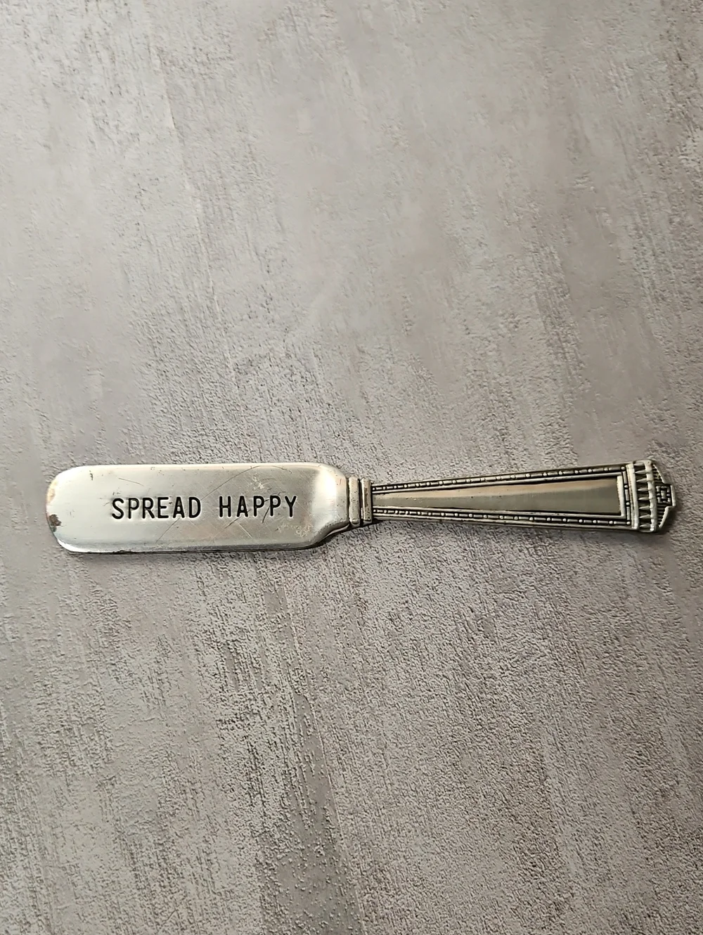 Spread Happy Silver Plated Butter Knife Cheese Spread Knife